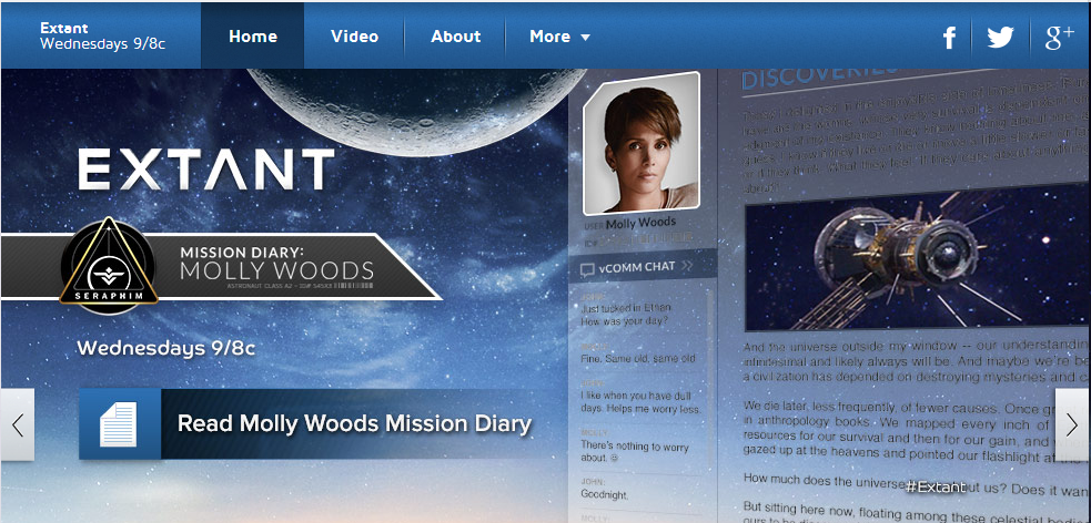 CBS.Com Extant Page - Check out Molly's Mission Diaries and more on CBS.com