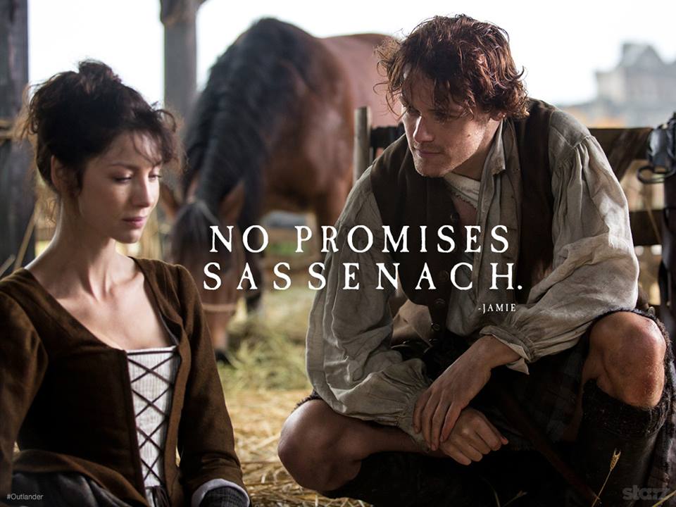 Claire and Jamie in Outlander S01E02 Castle Leoch
